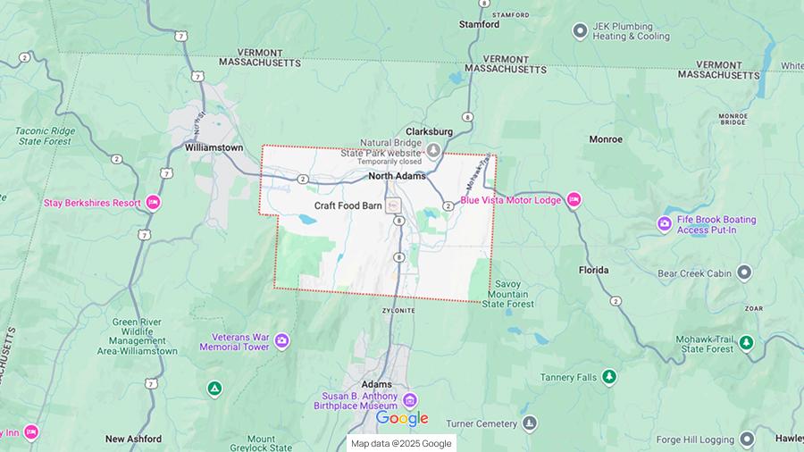 North Adams map