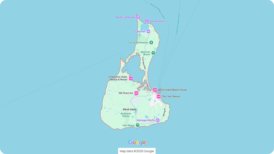 Map of Block Island