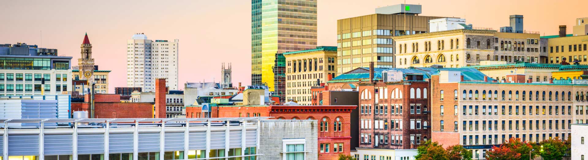 Skyline of Worchester, Massachusetts